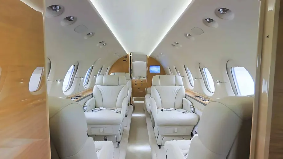 Interior of a luxury motor coach